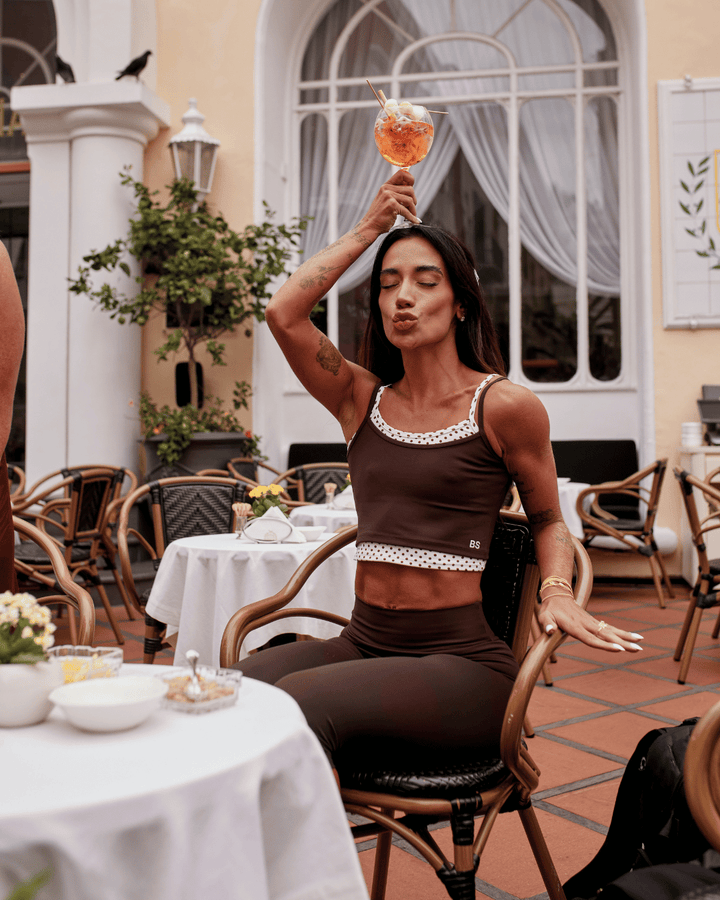 Conjunto Capri Poá Coffee
